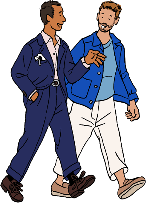 Illustration personnes marchant ensemble